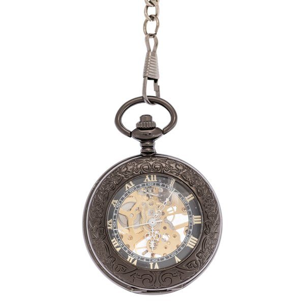 Front-91 Dark Random Ring Half Hunter Pocket Watch