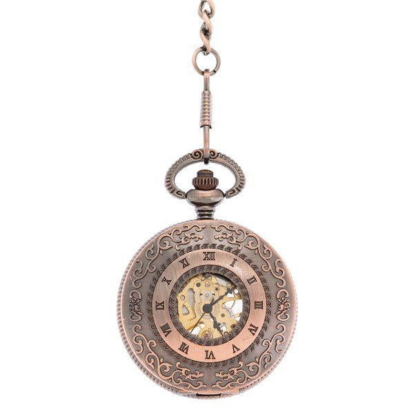Front-93 Brass Antique Finished Half Hunter Pocket Watch