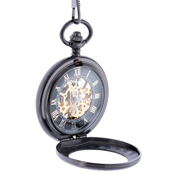 Oblique-91 Dark Random Ring Half Hunter Pocket Watch