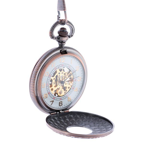 Oblique-93 Brass Antique Finished Half Hunter Pocket Watch