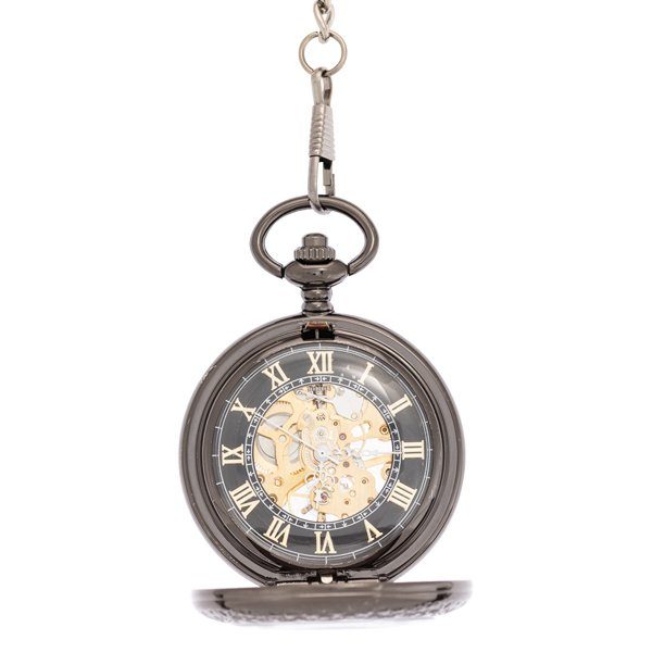 Open-91 Dark Random Ring Half Hunter Pocket Watch