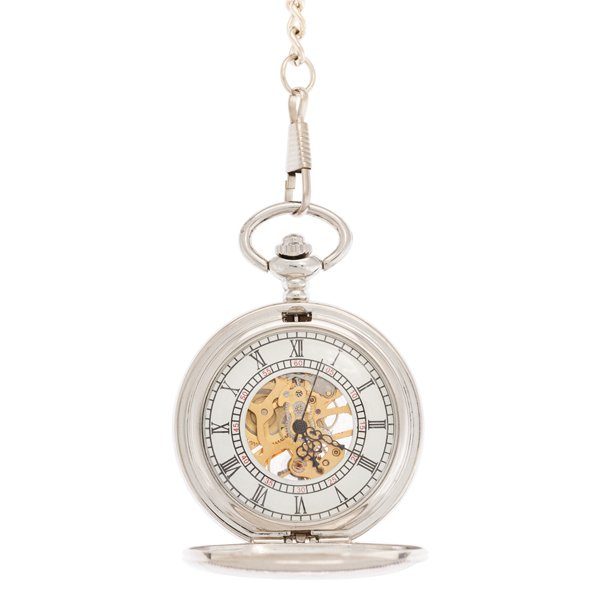 Open-2 Stunning Silver Full Hunter Pocket Watch