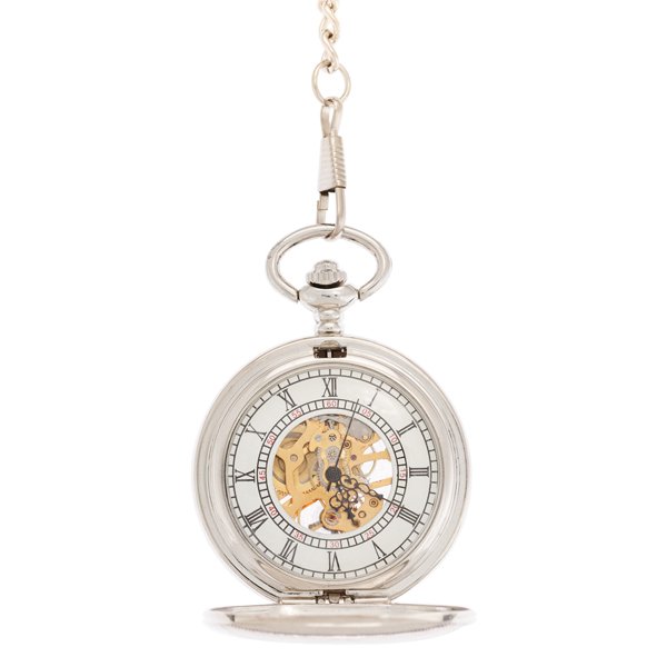 Open-2 Stunning Silver Full Hunter Pocket Watch