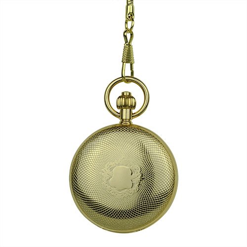 FAC-116 (2 of 8) Golden Double Hunter Fob Watch
