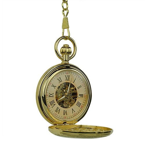 FAC-179 (4 of 4) Gold Vintage Car Hunter Fob Watch