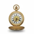Multi-patterned Gold Hunter Pocket Watch