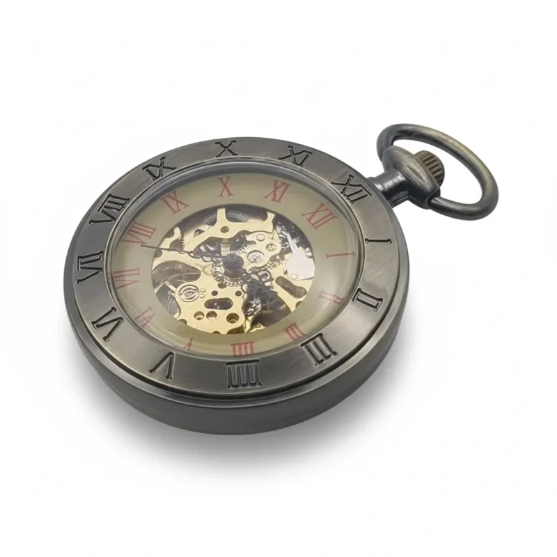 FAC-021-pocket-watch-3 Dual Ringed Roman Numeral Pocket Watch