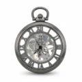 Double Silver Roman Numeral Pocket Watch pocket watch