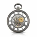 Double Silver Roman Numeral Pocket Watch