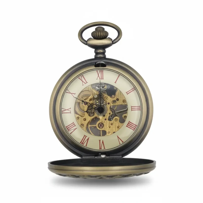 FAC-029-pocket-watch-3 Dagger Half Hunter Pocket Watch