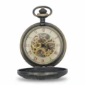 Brass Flower Half Hunter Pocket Watch
