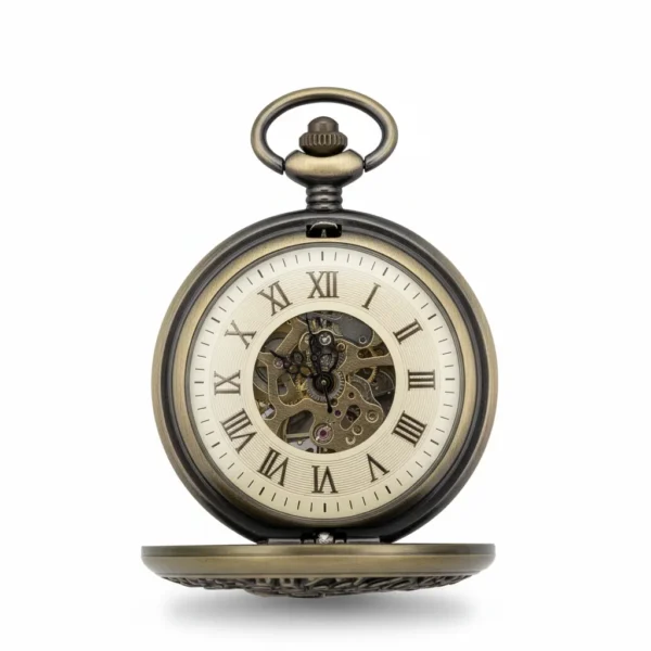 FAC-039-pocket-watch-3 Brass Flamingo Pocket Watch | Groom & Co