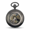 Black Doughnut Half Hunter Pocket Watch pocket watch