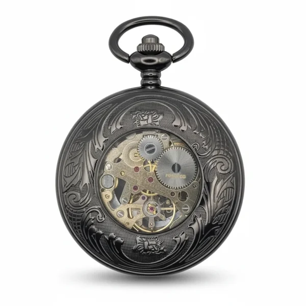 FAC-059-pocket-watch-1 Daisy Flower Half Hunter Pocket Watch