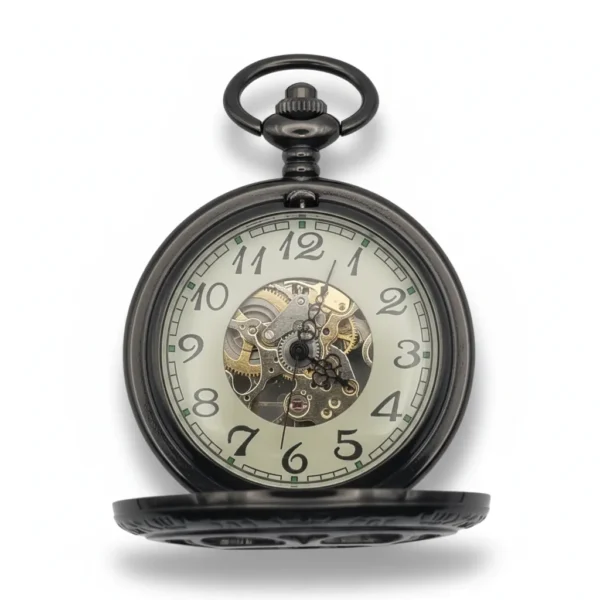 FAC-059-pocket-watch-3 Daisy Flower Half Hunter Pocket Watch