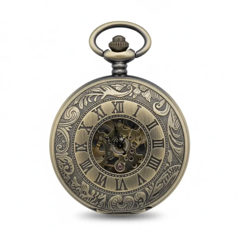 Dark Metal Rolling Half Hunter Pocket Watch pocket watch