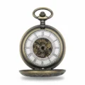 Dark Metal Rolling Half Hunter Pocket Watch
