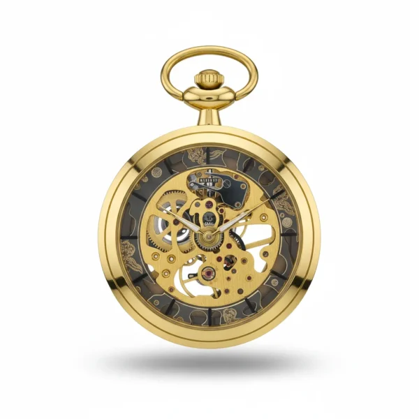 FAC-070-pocket-watch-2 Black Spoked Gold Pocket Watch