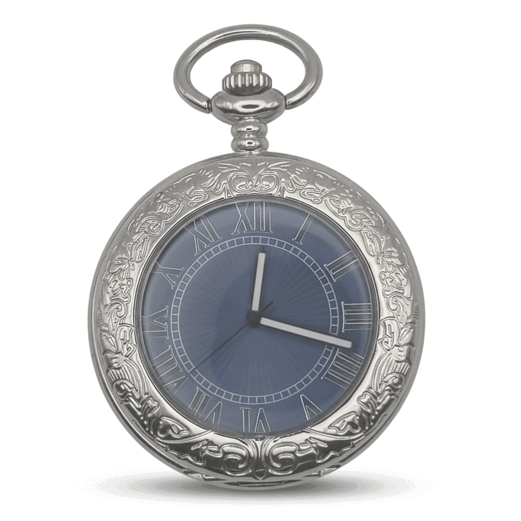 Black Faced Half Hunter Pocket Watch