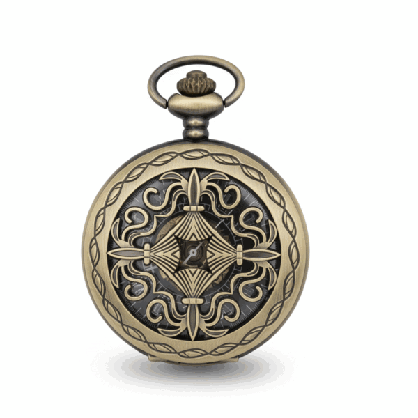 FAC-085-pocket-watch-1 Brass Four Dagger Half Hunter Pocket Watch pocket watch