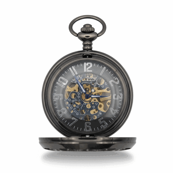 FAC-090-pocket-watch-3 Checkered 5 Dice Half Hunter Pocket Watch