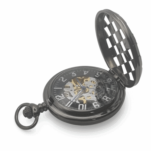 FAC-090-pocket-watch-4 Checkered 5 Dice Half Hunter Pocket Watch