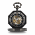 Black Octagon Half Hunter Pocket Watch