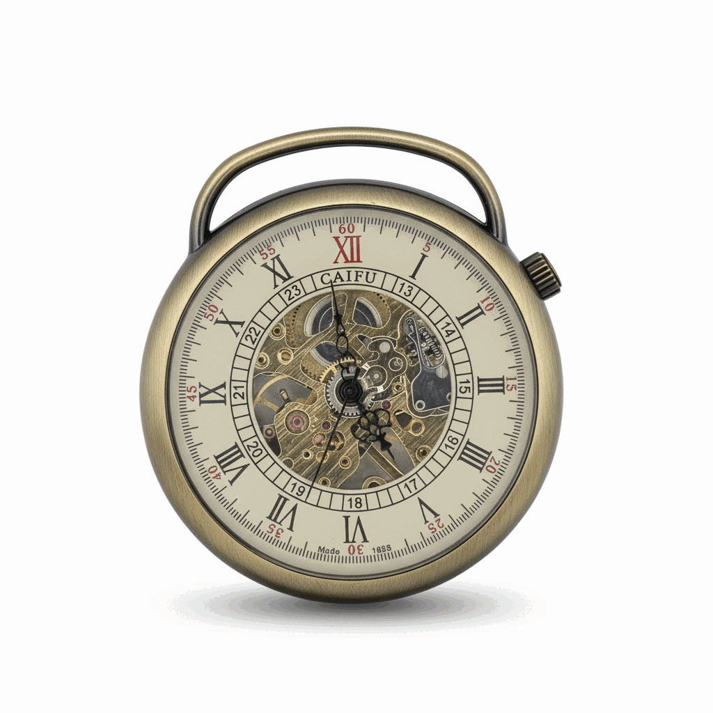 Leather Strapped Gold Pocket Watch | Groom & Co