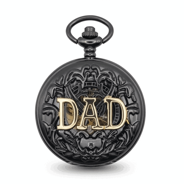 Black and Gold Dad Hunter Pocket Watch pocket watch