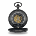 Black and Gold Dad Hunter Pocket Watch