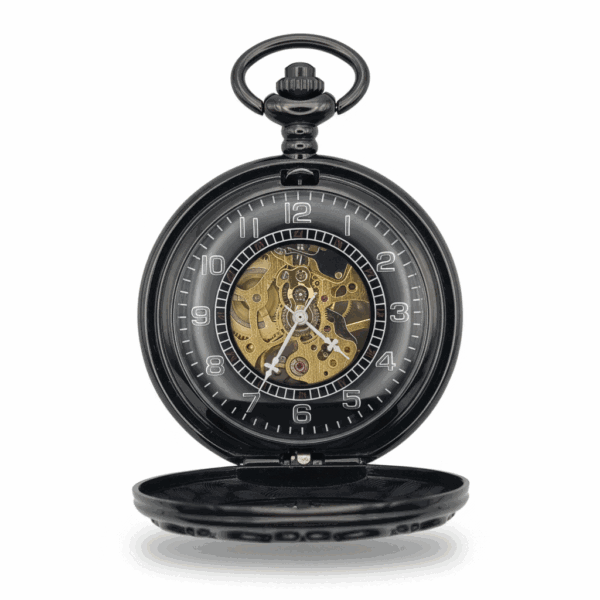 FAC-106-pocket-watch-3 Black and Gold Dad Hunter Pocket Watch