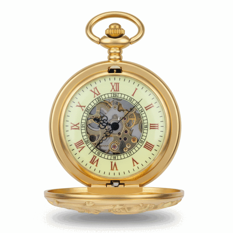 FAC-125-pocket-watch-3 Gold Dragon Hunter Pocket Watch