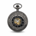 Black Victorian Roman Numeral Half Hunter Fob Watch pocket watch