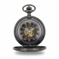 Black Victorian Roman Numeral Half Hunter Fob Watch