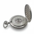 Brushed Silver Hunter Fob Watch