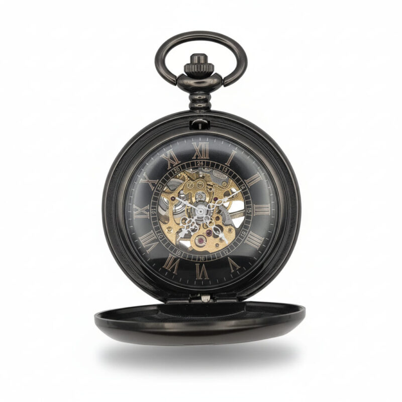 FAC135-pocket-watch-3 Black Pocket Watch