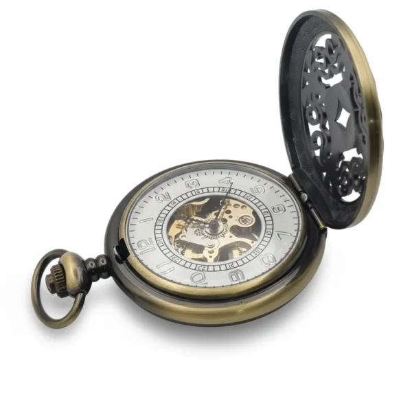 na1-pocket-watch-4 Brass Dagger Points Half Hunter Pocket Watch