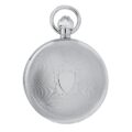 Gents 49mm Rhodium Steel Skeleton Mechanical Pocket Watch