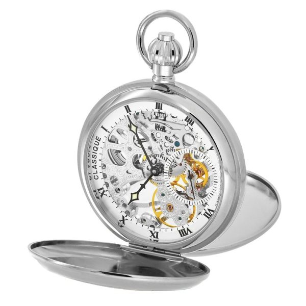 22-11W-inside-800x800 Gents 49mm Rhodium Steel Skeleton Mechanical Pocket Watch