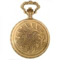 Gents 48mm Pewter Antique Gold Plated “Sailing Boat” Swiss Quartz Pocket Watch
