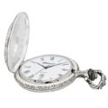 Gents 48mm Rhodium Plated Swiss Quartz Pocket Watch