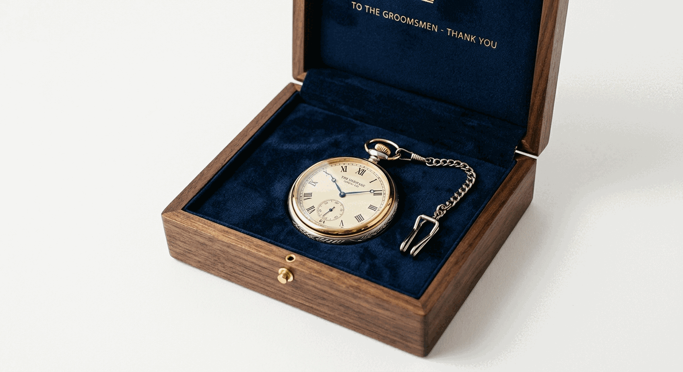 Elegant pocket watch in a premium velvet-lined gift box — perfect for milestone gifting in Australia