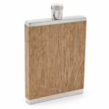 3oz Slim Dark Wood Hip Flask | Groomsman Gift