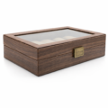 10 Slot Brushed Walnut Watch Box